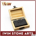 wooden box whiskey stone
