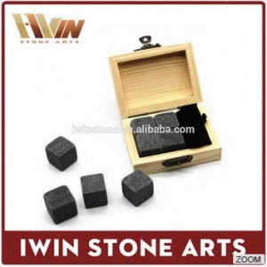 wooden box whiskey stone
