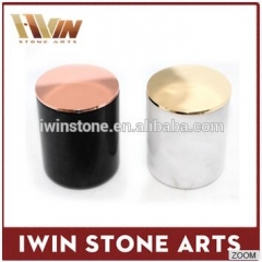 White And Black Marble Jars