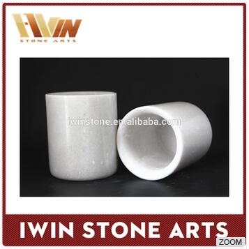 Stone White Candle Jar