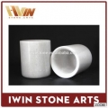 Stone White Candle Jar