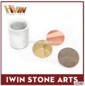 stone jar with copper lids