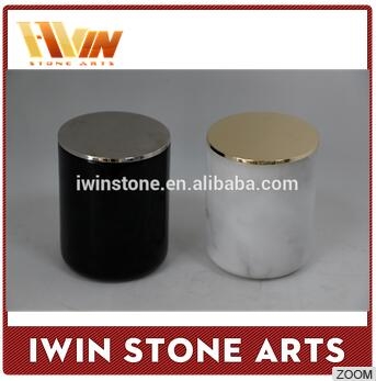 marble candle jars with lids